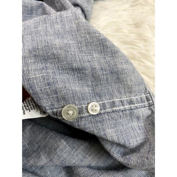 J. Crew Cotton/Linen Blend Button Down Shirt - Size L (EUC) - Picture 8 of 8